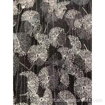 Jacquard di disegno del fiore del cotone del poliestere